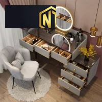 Xưởng Nội Thất Ngọc Thịnh Long Thành - Bình Dương - Bàn trang điểm 2 hộc tủ - BTĐNT10